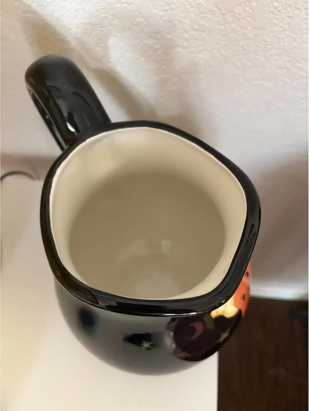 Target Halloween Large Ceramic Pitcher Jack O' Lanterns Stars Pumpkins Black